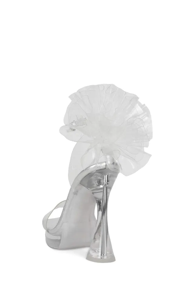 Jeffrey Campbell DREAMING Clear Silver Women Sandal
