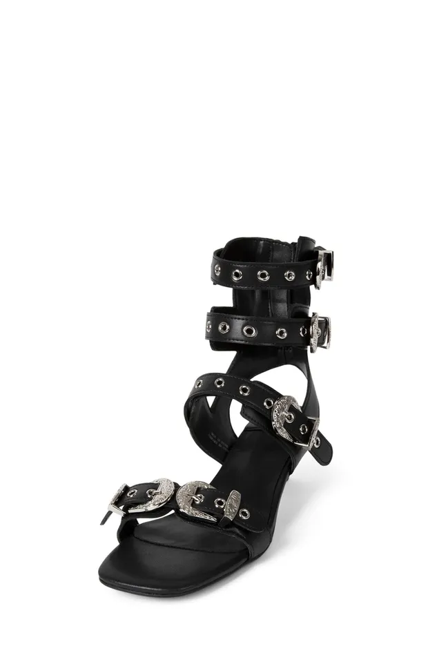 Jeffrey Campbell ECLECTICA Black Silver Women Heel