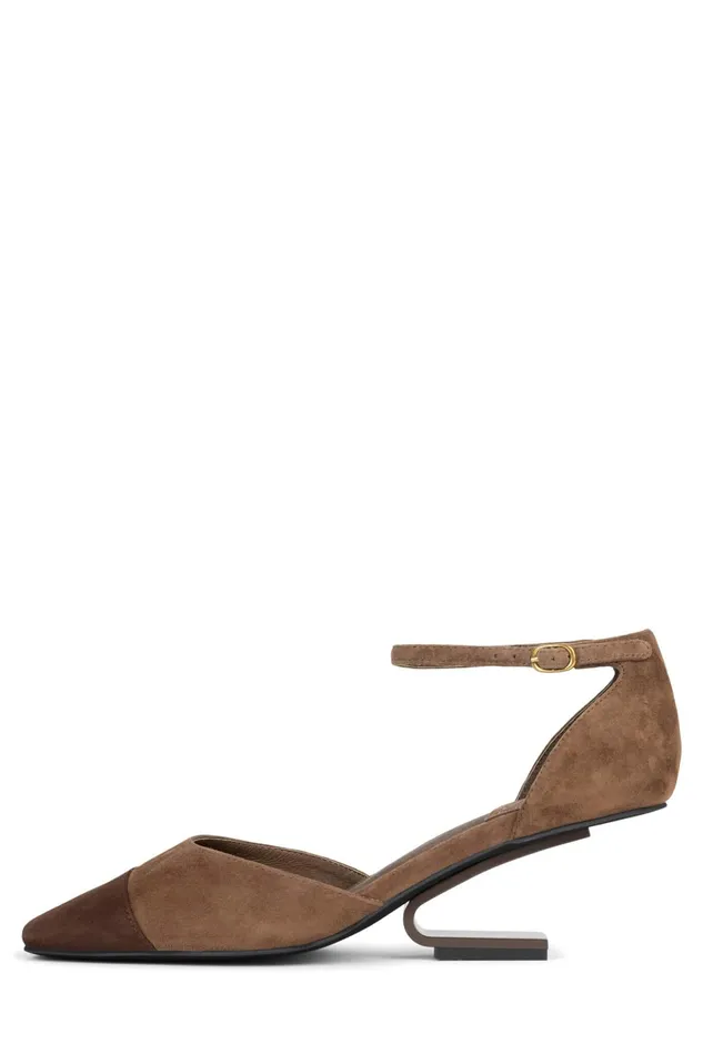 Jeffrey Campbell ENPOINTE Blue Combo Suede Silver Women Pump