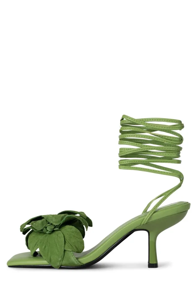 Jeffrey Campbell ESSENCE Green Suede Women Heel