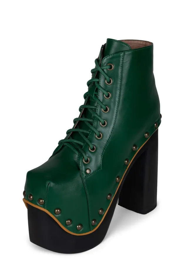Jeffrey Campbell GIANTLITA Green Yellow Women Boot