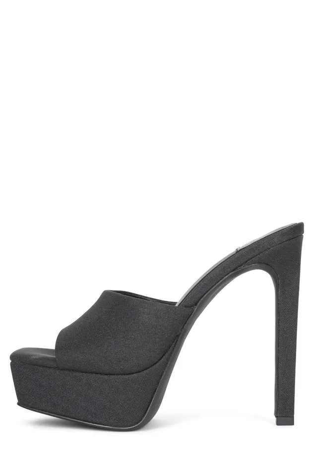 Jeffrey Campbell GOINGGLAM Black Glitter Women Sandal