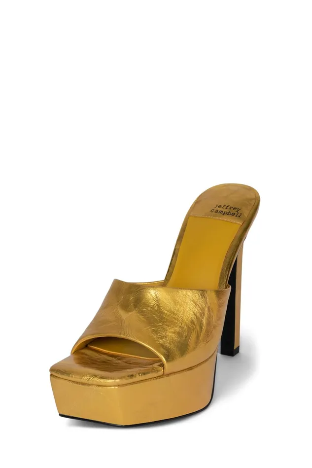 Jeffrey Campbell GOINGGLAM Black Glitter Women Sandal