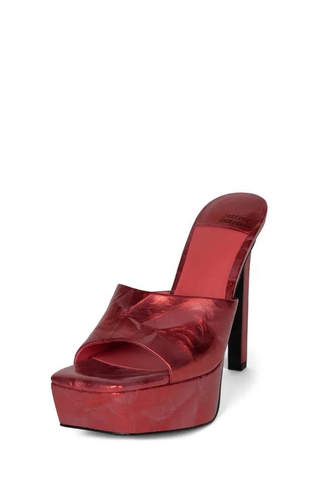 Jeffrey Campbell GOINGGLAM Black Glitter Women Sandal