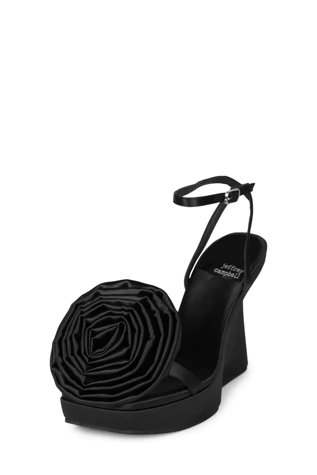 Jeffrey Campbell HIBISCUS Fuchsia Satin Women Sandal