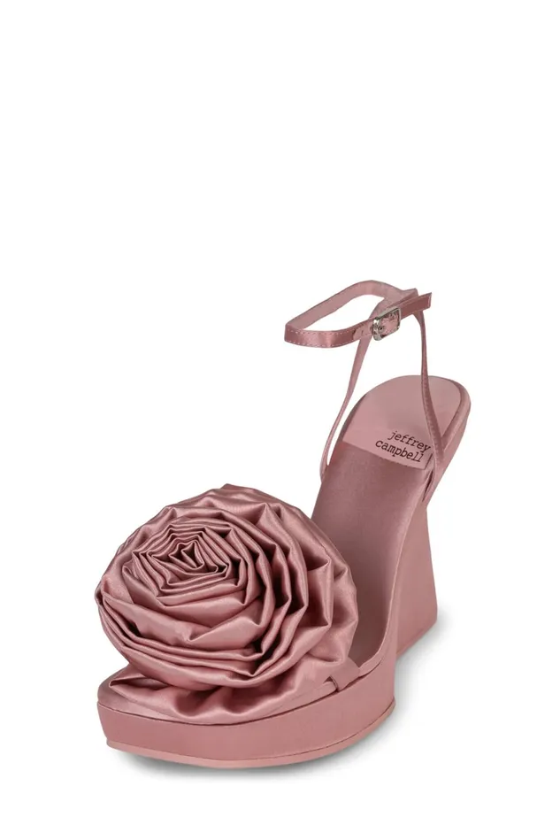 Jeffrey Campbell HIBISCUS Sky Blue Satin Women Sandal