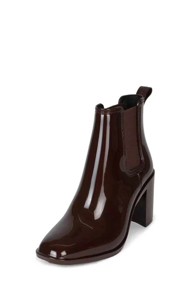 Jeffrey Campbell HURRICANE2 Brown Shiny Women Rain Boots