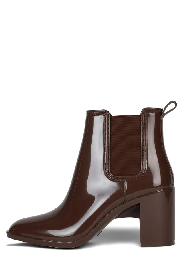 Jeffrey Campbell HURRICANE2 Brown Shiny Women Rain Boots