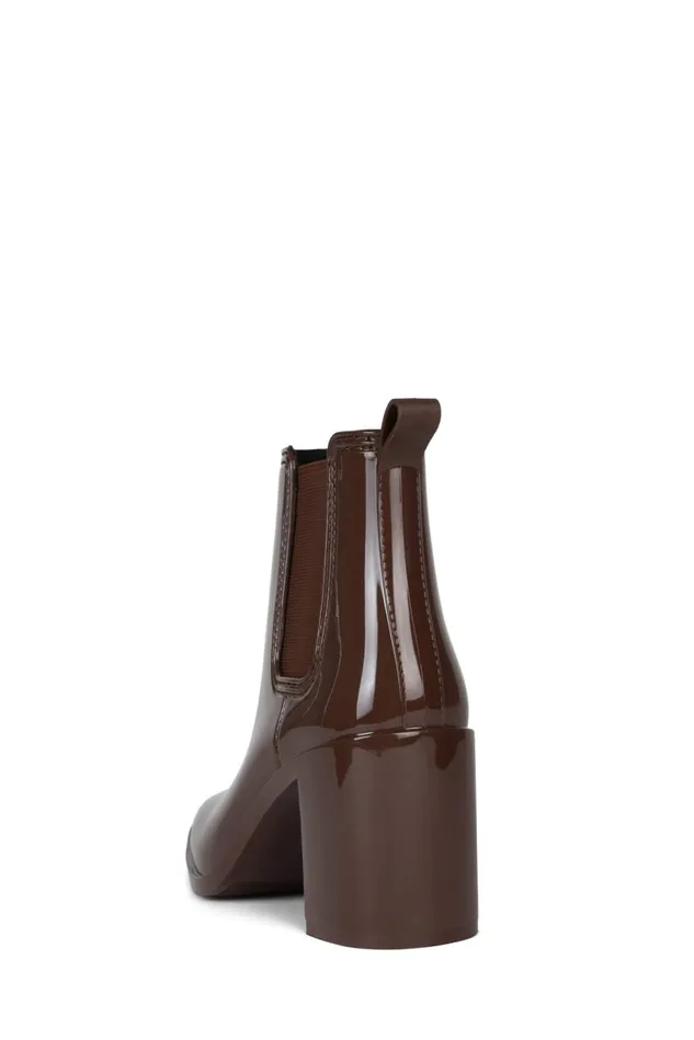 Jeffrey Campbell HURRICANE2 Brown Shiny Women Rain Boots