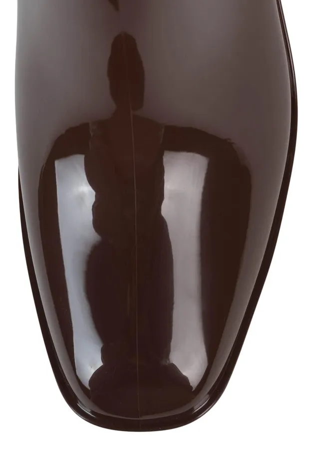 Jeffrey Campbell HURRICANE2 Brown Shiny Women Rain Boots