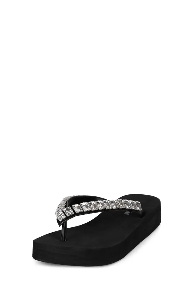 Jeffrey Campbell ICONICSS Black Clear Women Flat