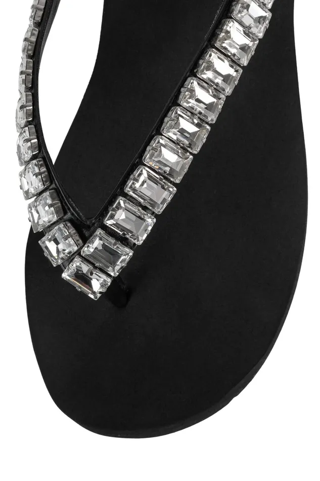 Jeffrey Campbell ICONICSS Black Clear Women Flat