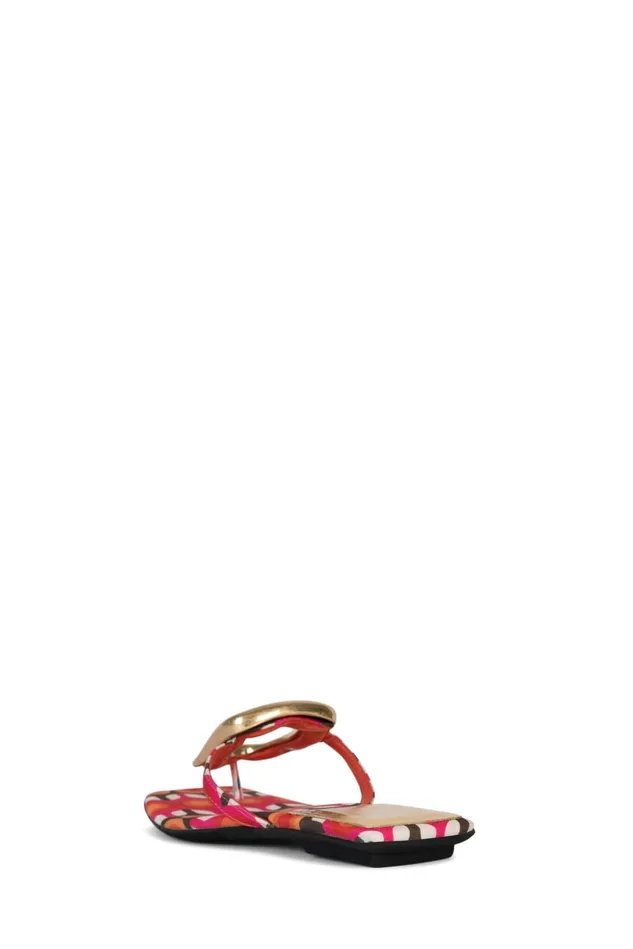 Jeffrey Campbell LINQUES2 Red Circle Print Multi Women Flat