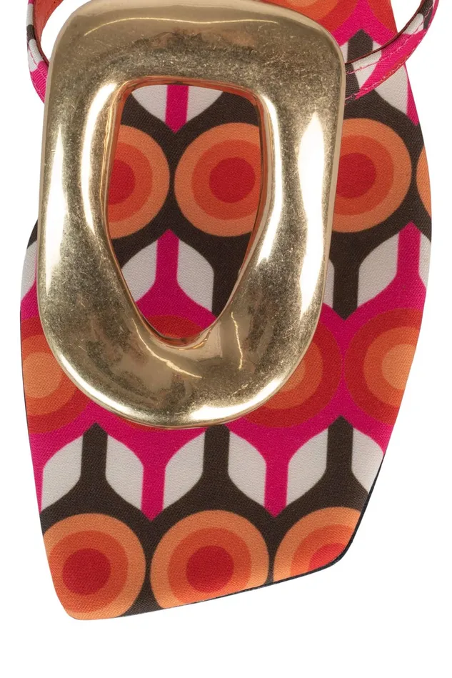 Jeffrey Campbell LINQUES2 Red Circle Print Multi Women Flat