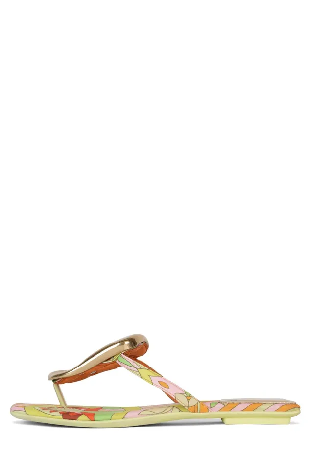 Jeffrey Campbell LINQUES2 Red Circle Print Multi Women Flat
