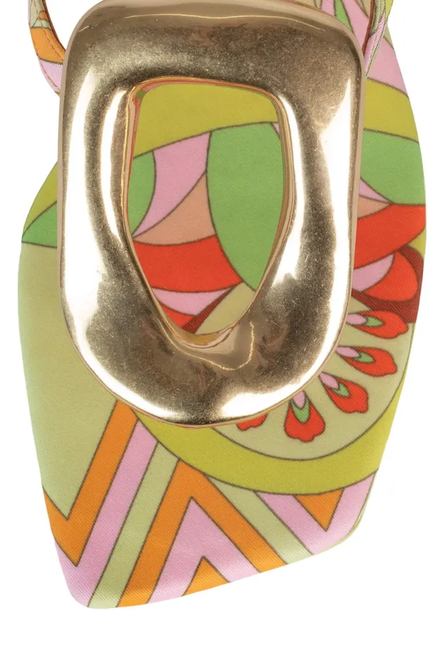 Jeffrey Campbell LINQUES2 Red Circle Print Multi Women Flat