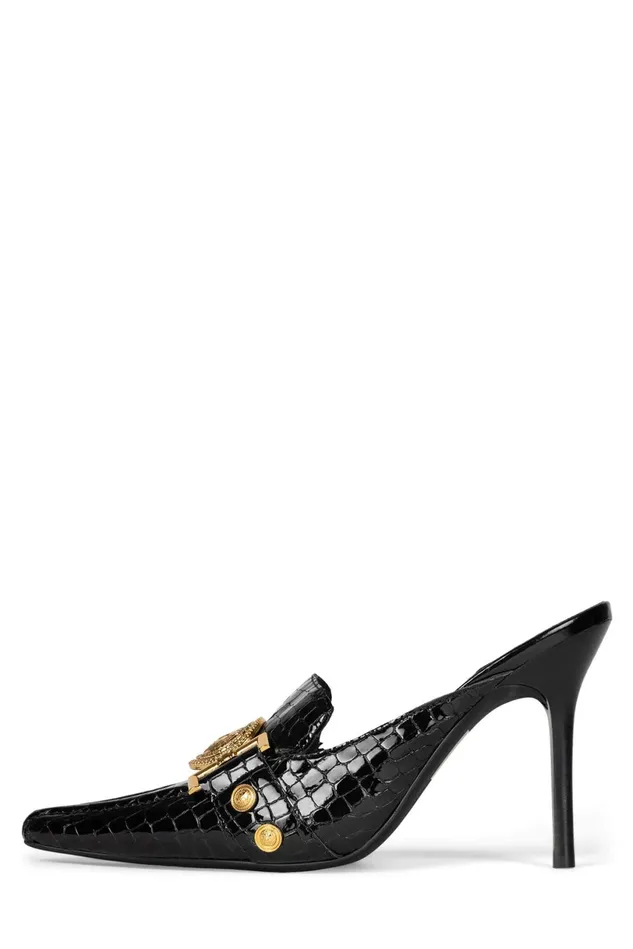 Jeffrey Campbell LIONA Tan Satin Gold Women Pump