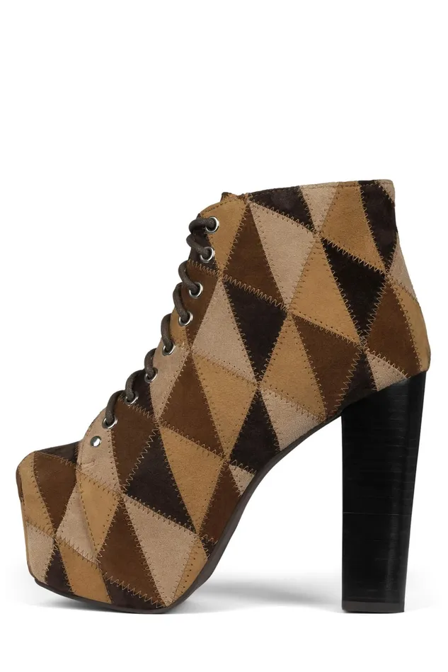 Jeffrey Campbell LITAPW Tan Suede Multi Women Boot