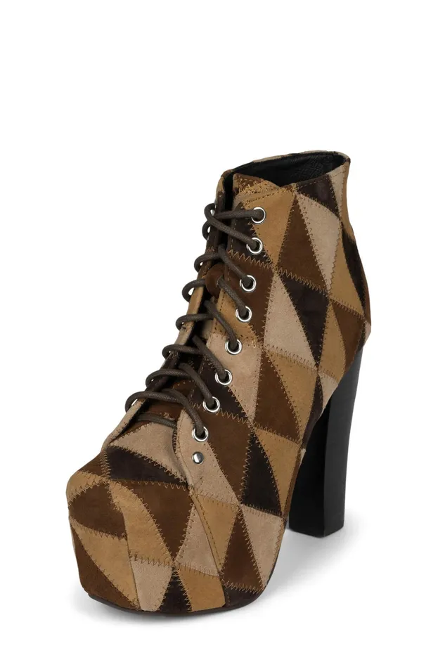 Jeffrey Campbell LITAPW Tan Suede Multi Women Boot