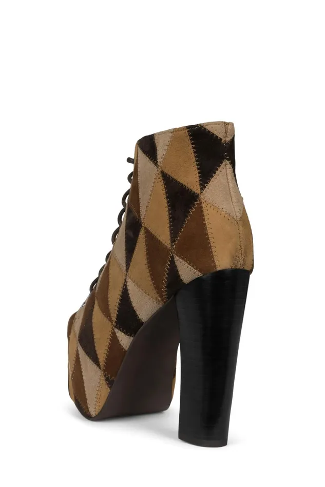 Jeffrey Campbell LITAPW Tan Suede Multi Women Boot