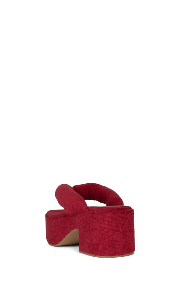Jeffrey Campbell LUAU2 Pink Stripe Terrycloth Women Sandals Under 100