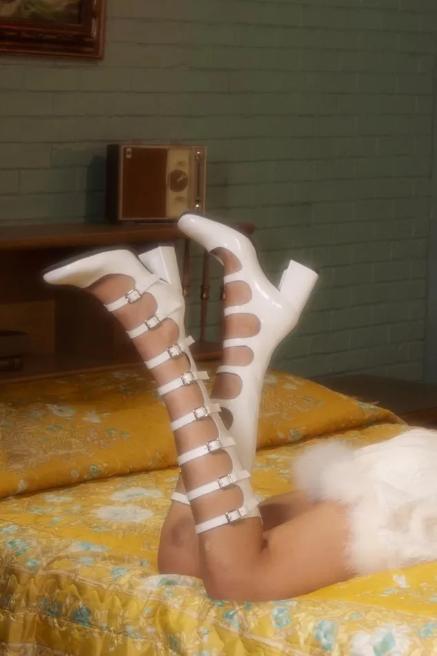 Jeffrey Campbell MONSIEUR White Box Women Pump