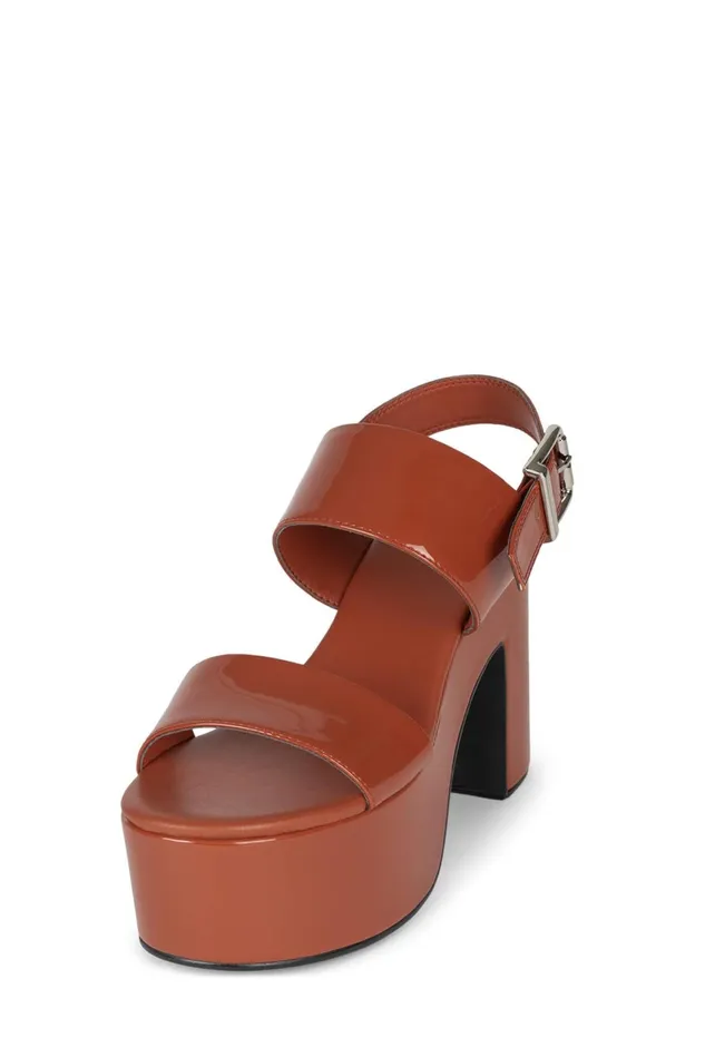 Jeffrey Campbell MOODY Rust Patent Women Sandal
