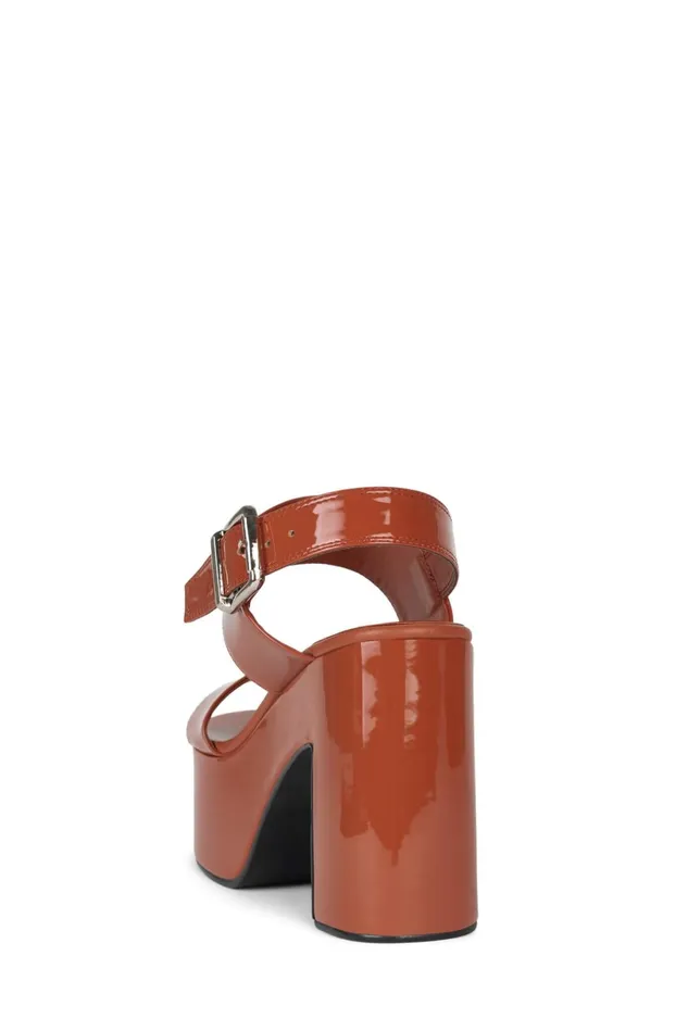 Jeffrey Campbell MOODY Rust Patent Women Sandal