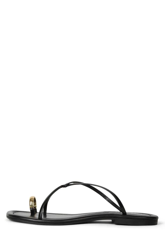 Jeffrey Campbell PACIFICO Black Gold Women Flat