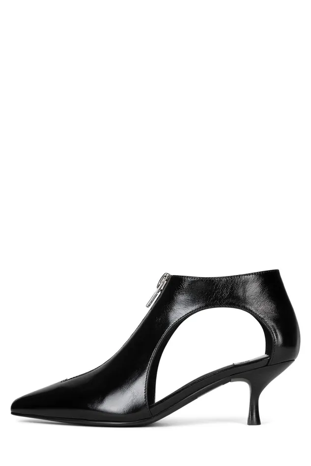 Jeffrey Campbell POINTING Black Silver Women Ankle To Mid