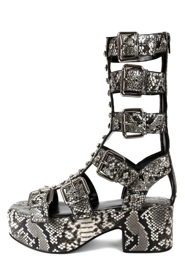 Jeffrey Campbell RAMONES Black Gold Women Sandal