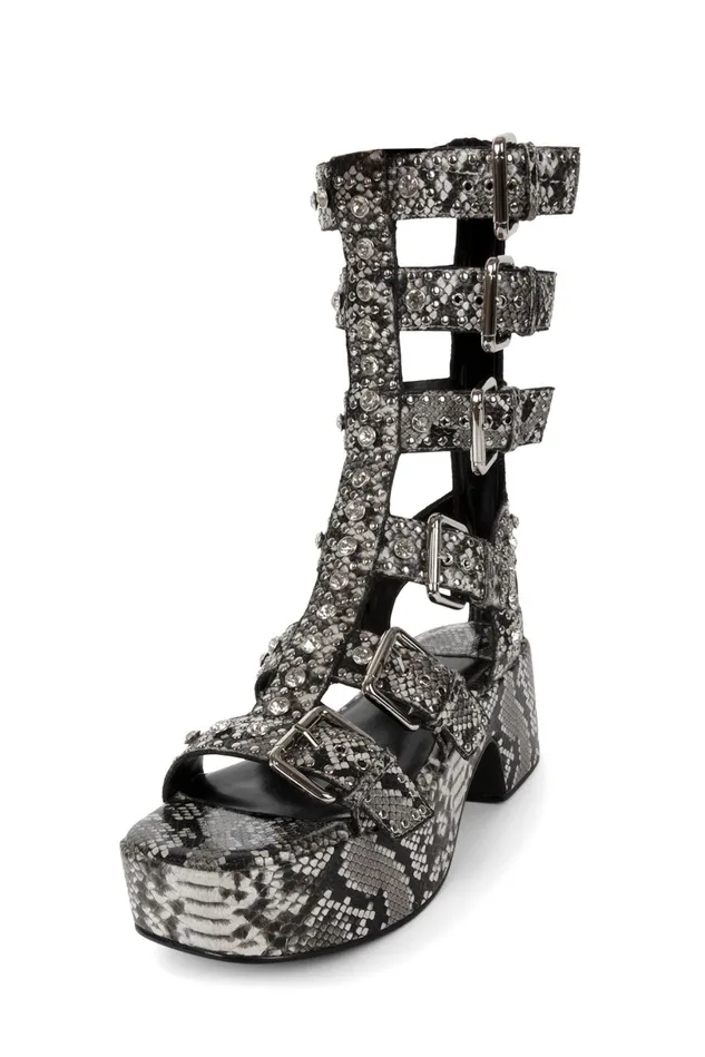 Jeffrey Campbell RAMONES Black Gold Women Sandal