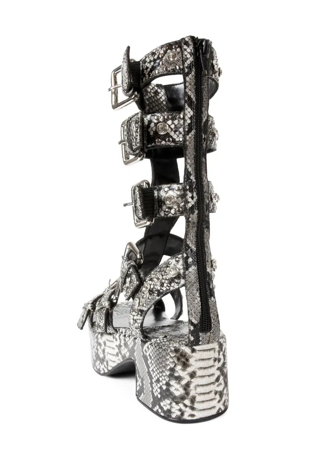 Jeffrey Campbell RAMONES Black Gold Women Sandal