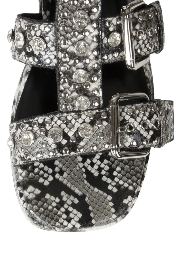 Jeffrey Campbell RAMONES Black Gold Women Sandal