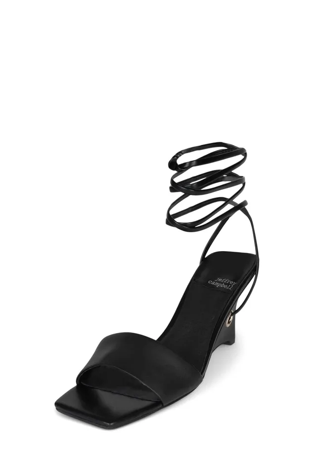 Jeffrey Campbell READY2GO Black Gold Women Wedge