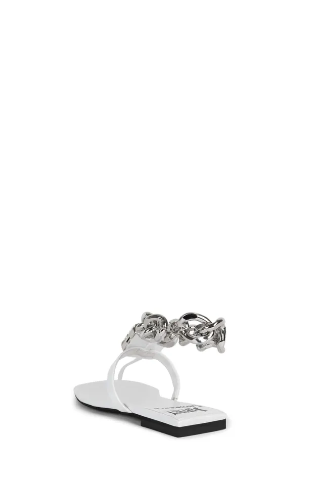 Jeffrey Campbell RINGONIT White Patent Silver Women Flat