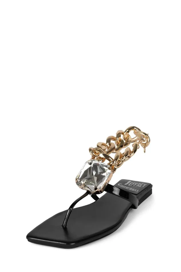Jeffrey Campbell RINGONIT White Patent Silver Women Flat