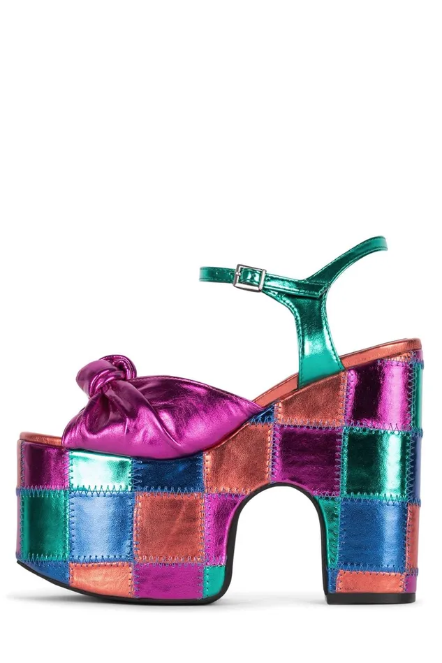 Jeffrey Campbell RISKYBZLP Bright Metallic Multi Women Sandal
