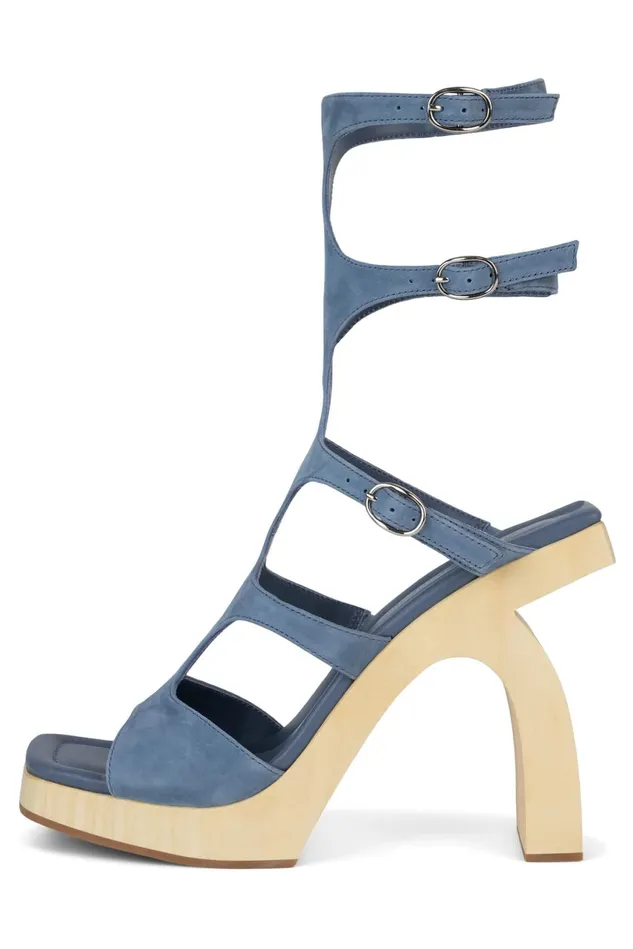 Jeffrey Campbell RIVALS Orange Suede Tan Women Sandal
