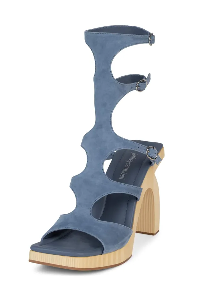 Jeffrey Campbell RIVALS Orange Suede Tan Women Sandal