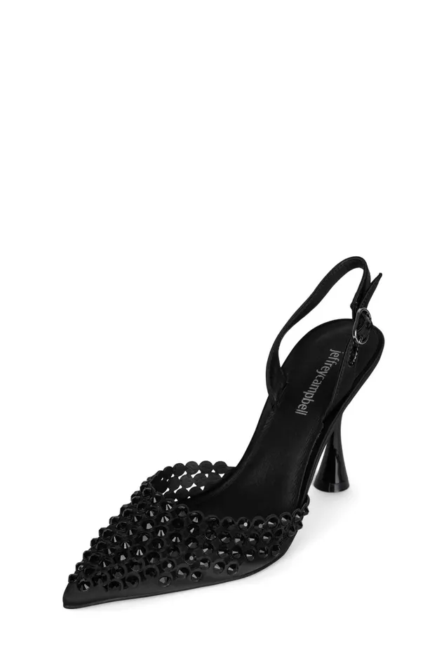 Jeffrey Campbell SHINER Clear Silver Women Pump