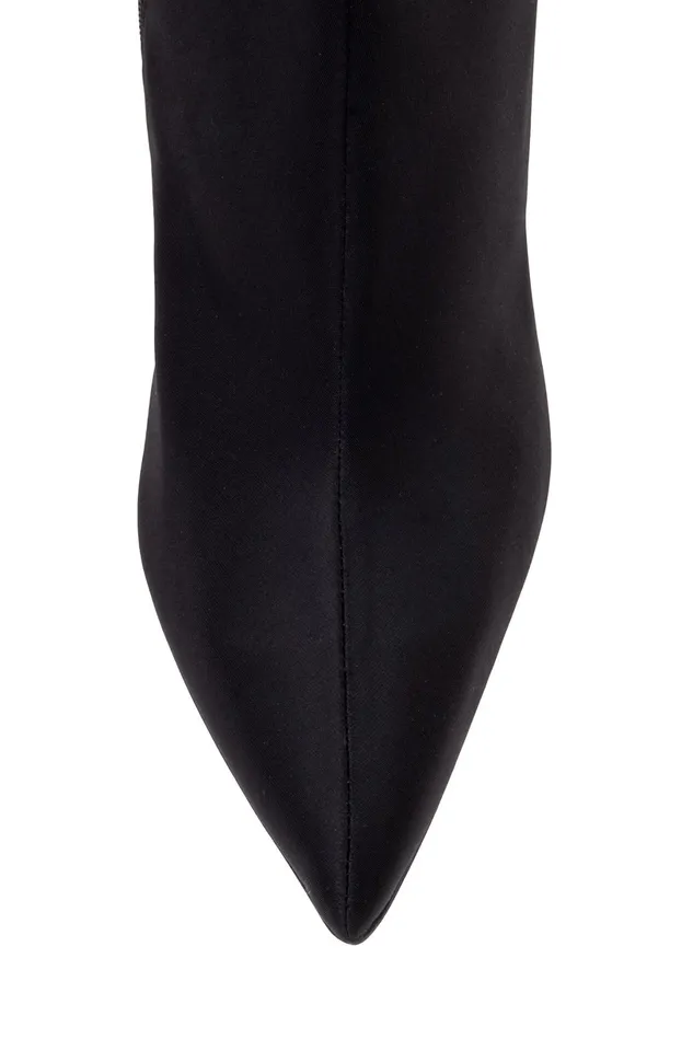 Jeffrey Campbell SIREN Black Neoprene Women Ankle To Mid