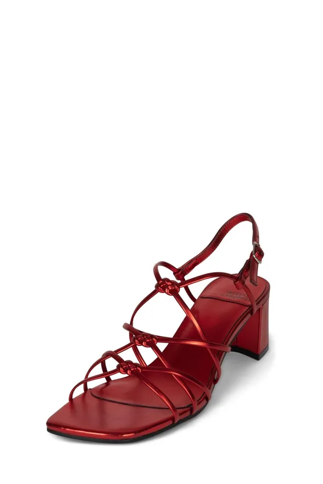 Jeffrey Campbell SOCIALIZE Red Metallic Women Heel