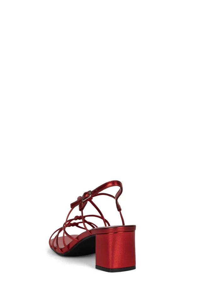 Jeffrey Campbell SOCIALIZE Red Metallic Women Heel