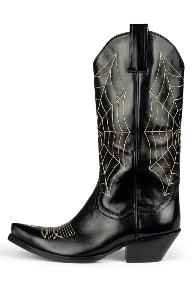 Jeffrey Campbell SPIDERWEB Black Women Ankle To Mid