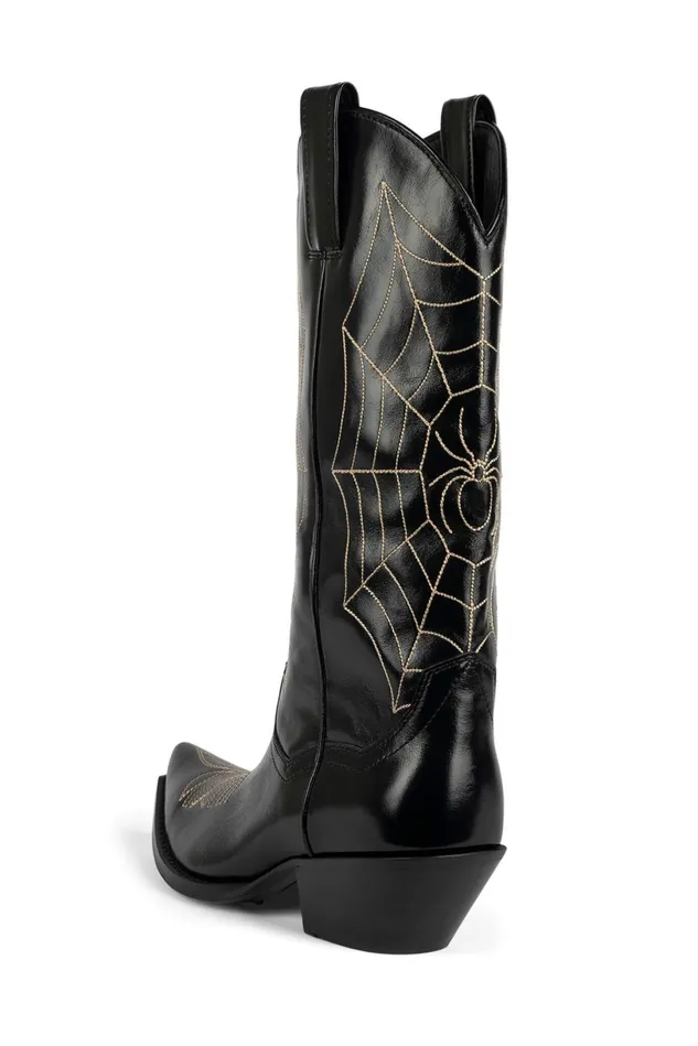 Jeffrey Campbell SPIDERWEB Black Women Ankle To Mid