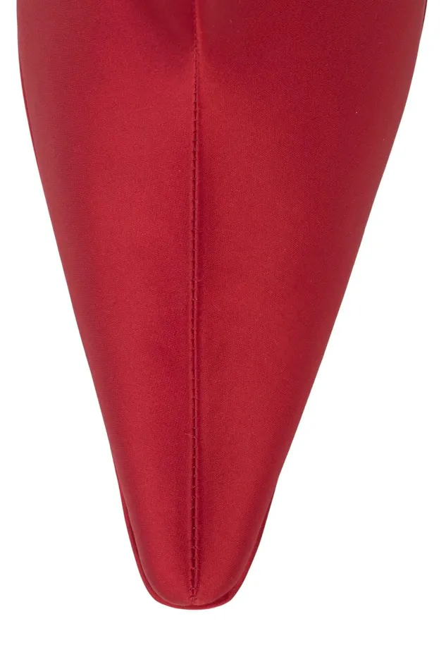 Jeffrey Campbell STASHED Red Satin Women Ankle To Mid