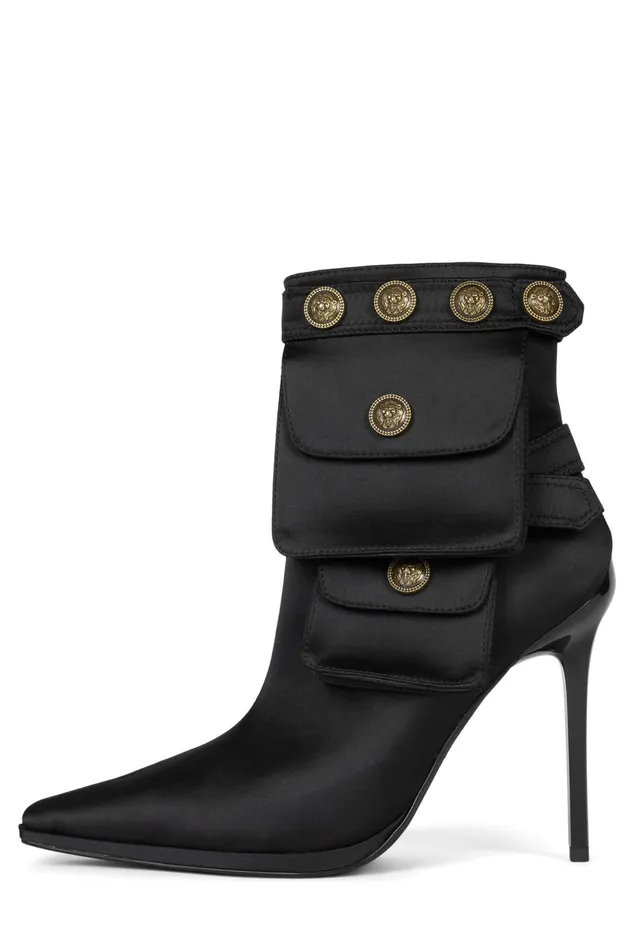 Jeffrey Campbell STASHED Red Satin Women Ankle To Mid