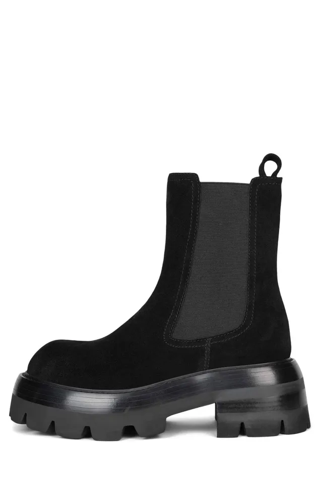 Jeffrey Campbell SUBURBIA Black Suede Women Boot