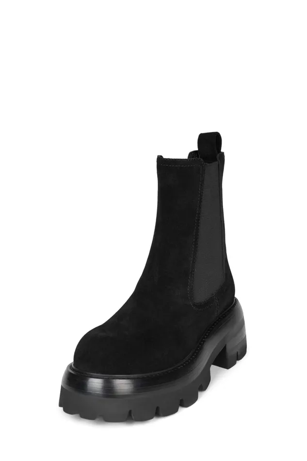 Jeffrey Campbell SUBURBIA Black Suede Women Boot